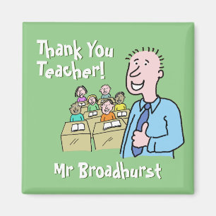 Lehrergeschenk. Vielen Dank an einen männlichen Le Magnet