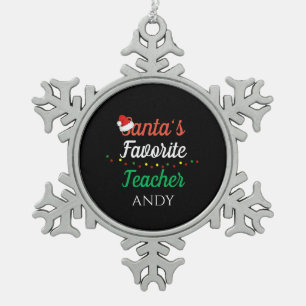 Lehrergeschenk Weihnachten Dankeschön Xmas Wertsch Schneeflocken Zinn-Ornament