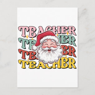 Lehrergeschenk Weihnachtsmann-Lehrer Feiertagspostkarte