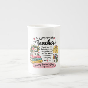 Lehrergeschenk zum Tag des Lehrers Frohen Tag de Prozellantasse