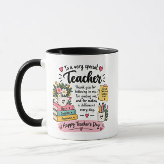Lehrergeschenk zur Würdigung | Frohen Lehrertag  Tasse