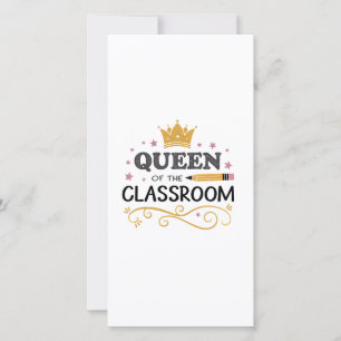 Lehrergeschenk zur Würdigung – Königin des Klassen Dankeskarte