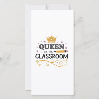 Lehrergeschenk zur Würdigung – Königin des Klassen Dankeskarte