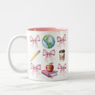 Lehrergeschenke Kaffee Bogen Süß Dankeschön Gesche Zweifarbige Tasse