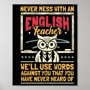 Lehrerhumor, mit dem ich niemals spaße poster