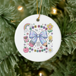 Lehrerin 100 Tage Schul-Ornament Keramik Ornament