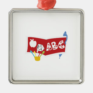 Lehrerin ABC Ornament Aus Metall