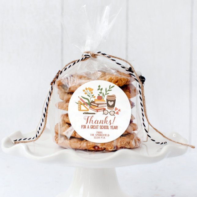 Lehrerin am Ende des Jahres Vielen Dank Runder Aufkleber (Von Creator hochgeladen)