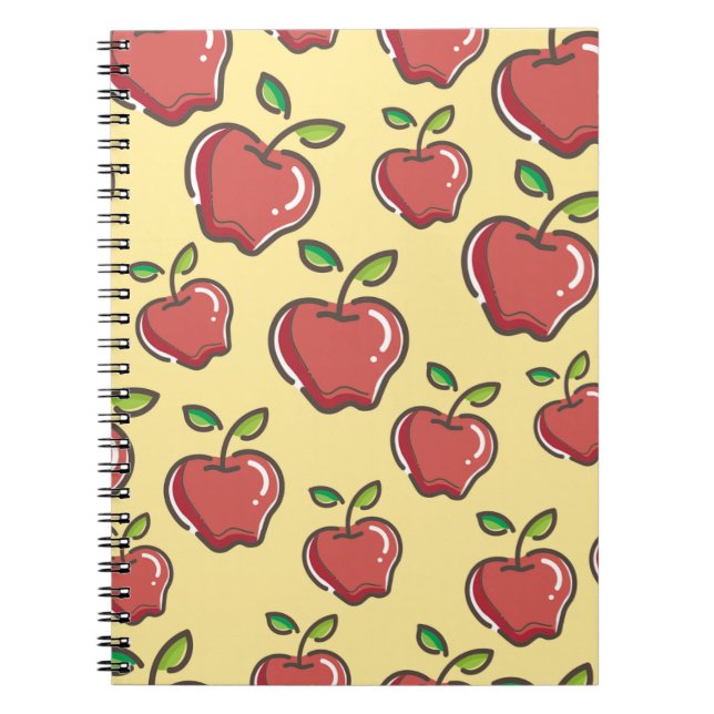 Lehrerin Apple Tree Patterns Preschool Art Teacher Notizblock (Vorderseite)