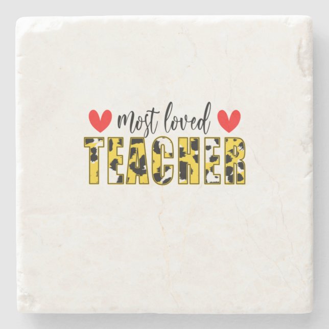Lehrerin Art am liebsten Lehrer Steinuntersetzer (Vorderseite)