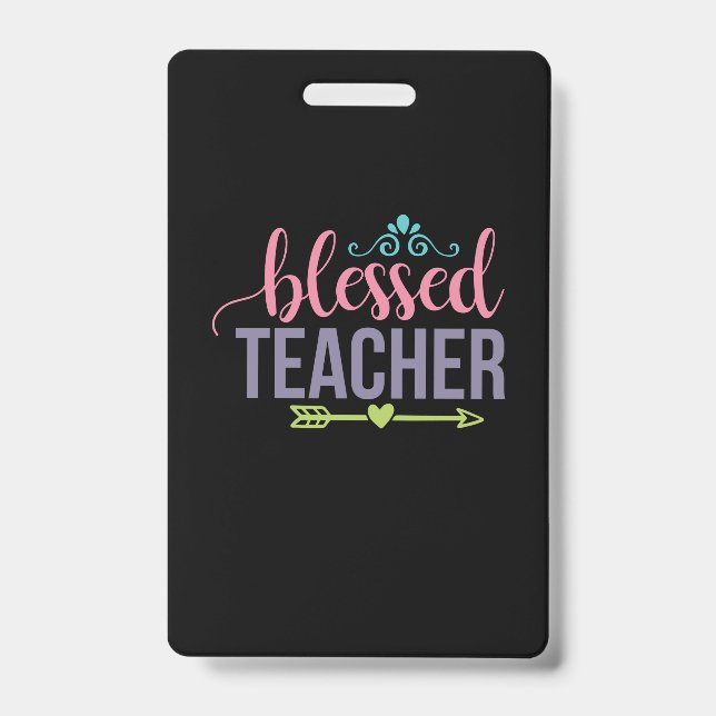 Lehrerin Art gesegnete Lehrerin Ausweis (Vorderseite)