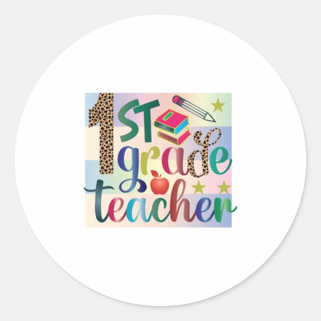 Lehrerin Art Lehrerin Runder Aufkleber (Vorderseite)