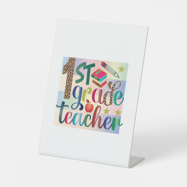 Lehrerin Art Lehrerin Sockelschild (Vorderseite)