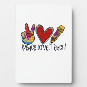 Lehrerin Art Peace Liebe Unterricht Fotoplatte
