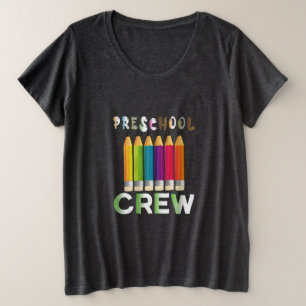 Lehrerin Art Preschool Crew Lehrerin Große Größe T-Shirt