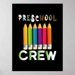 Lehrerin Art Preschool Crew Lehrerin Poster