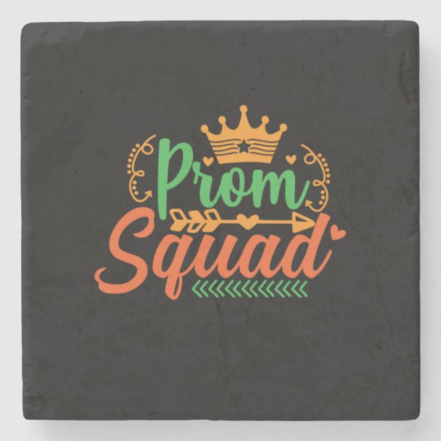 Lehrerin Art Prom Squad Steinuntersetzer (Vorderseite)