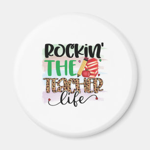 Lehrerin Art rockt Lehrerin Leben Magnet