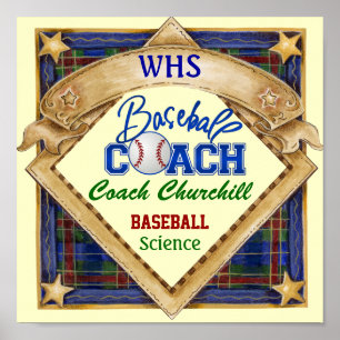 Lehrerin Baseball Coach - Door Poster - SRF