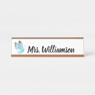 Lehrerin Beruflicher Schmetterling Schreibtischnamensplakette