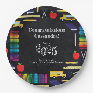 Lehrerin Bildung Abschluss Pappteller