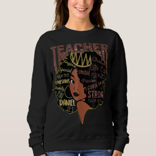 Lehrerin Black Afro Melanin Königin Afrikanisch Sc Sweatshirt
