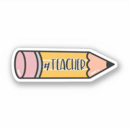 Lehrerin Bleistift Aufkleber