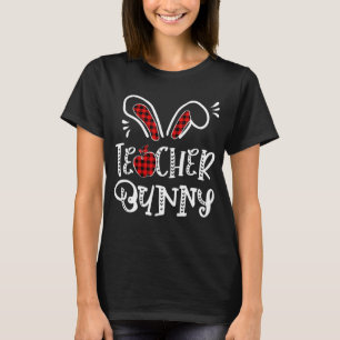 Lehrerin Bunny Apple Bunny Oars Buffalo Kariert Ea T-Shirt