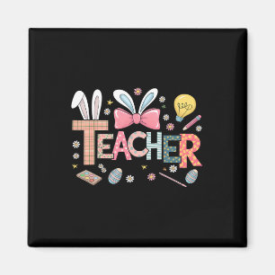 Lehrerin Bunny Osterfest Ostern T-Shirt für Lehrer Magnet