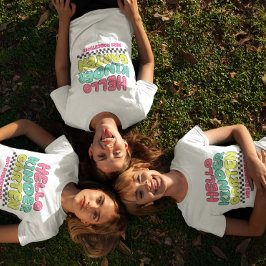 Lehrerin bunt Retro Kindergarten T - Shirt