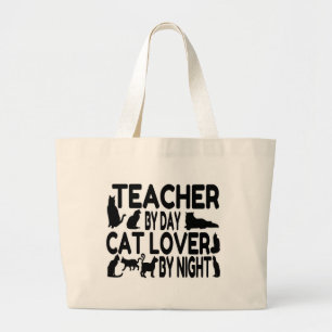 Lehrerin Cat Lover Jumbo Stoffbeutel