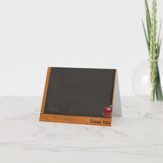 Lehrerin Chalkboard Dankeskarte (Vorderseite)