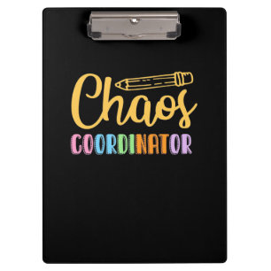 Lehrerin Chaos-Koordinator Klemmbrett