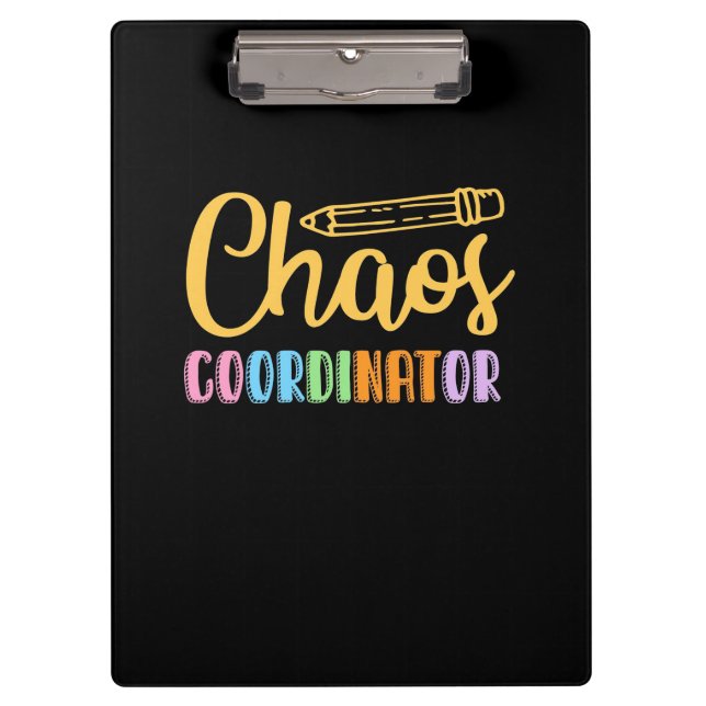 Lehrerin Chaos-Koordinator Klemmbrett (Vorderseite)