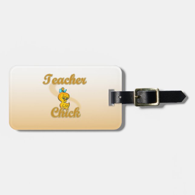 Lehrerin Chick Gepäckanhänger (Vorderseite horizontal)