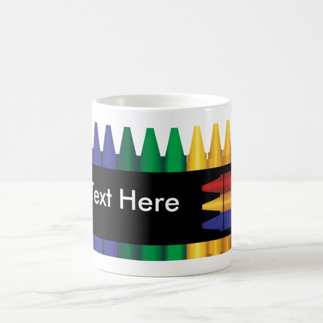Lehrerin Crayon Design Custom Tasse 2 (Mittel)