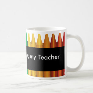 Lehrerin Crayon Design Tasse 3