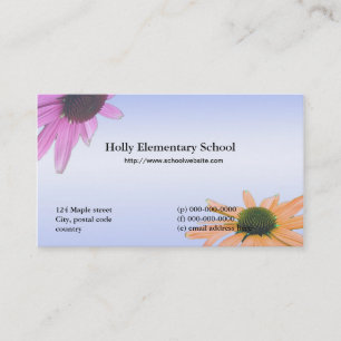 Lehrerin daisy Blumen Visitenkarte