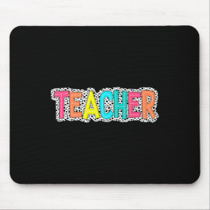Lehrerin Dalmatiner Punkte Inspirierender Rückkehr Mousepad