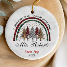 Lehrerin danke dir Weihnachten Regenbogenbäume