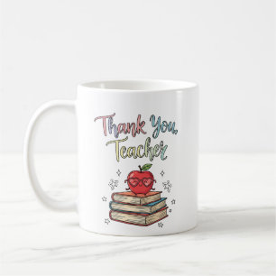 Lehrerin danke Ihnen Bücher & Apple Tasse