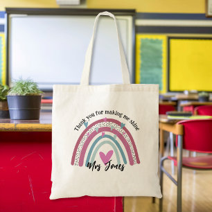 Lehrerin danke Ihnen, dass Sie mich in den Regenbo Tragetasche