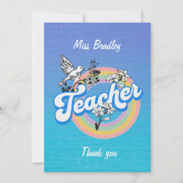Lehrerin dankt Ihnen mit Liebe und Respekt Dankeskarte