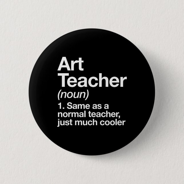 Lehrerin definiert "Funny Back to School First Day Button (Vorderseite)