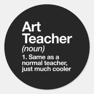 Lehrerin definiert "Funny Back to School First Day Runder Aufkleber