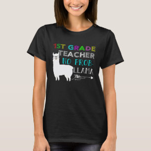 Lehrerin der 1. Klasse kein Pro-Llama Zurück zur S T-Shirt