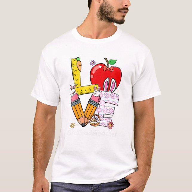 Lehrerin der dritten Klasse Funny Oster T-Shirt (Vorderseite)