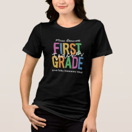 Lehrerin der ersten Klasse mit mehreren Farben - N Tri-Blend Shirt