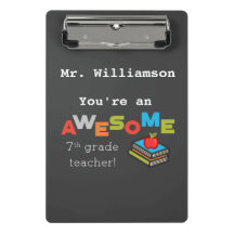 Lehrerin der siebten Klasse Vielen Dank Phantastis