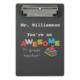 Lehrerin der siebten Klasse Vielen Dank Phantastis Mini Klemmbrett